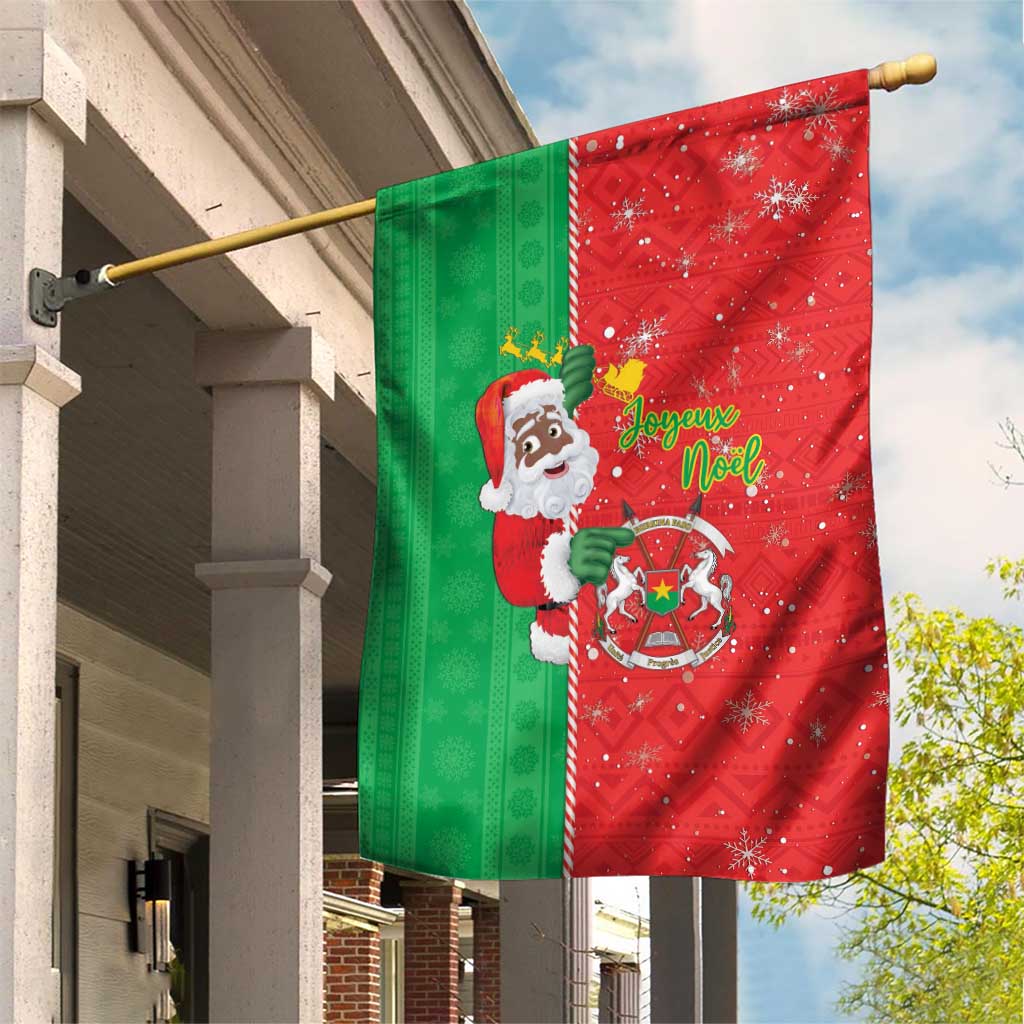 Burkina Faso Christmas Garden Flag Black Santa Joyeux Noel - Wonder Print Shop
