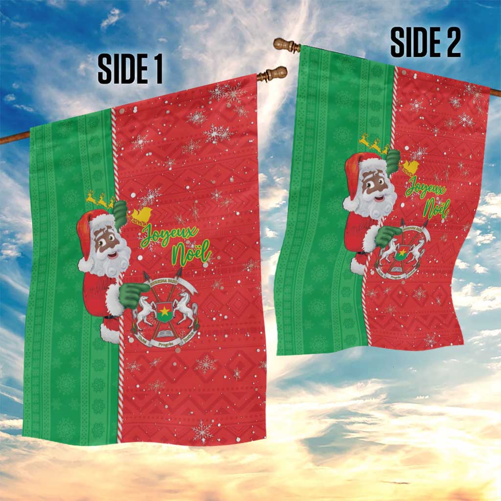Burkina Faso Christmas Garden Flag Black Santa Joyeux Noel - Wonder Print Shop