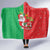 Burkina Faso Christmas Hooded Blanket Black Santa Joyeux Noel - Wonder Print Shop