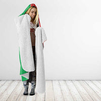 Burkina Faso Christmas Hooded Blanket Black Santa Joyeux Noel - Wonder Print Shop