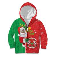 Burkina Faso Christmas Kid Hoodie Black Santa Joyeux Noel - Wonder Print Shop