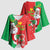 Burkina Faso Christmas Kimono Sleeve Blouse Black Santa Joyeux Noel - Wonder Print Shop