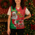Burkina Faso Christmas Knitted V-Neck Vest Black Santa Joyeux Noel - Wonder Print Shop