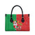 Burkina Faso Christmas Leather Bag Black Santa Joyeux Noel - Wonder Print Shop