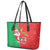 Burkina Faso Christmas Leather Tote Bag Black Santa Joyeux Noel - Wonder Print Shop