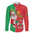 Burkina Faso Christmas Long Sleeve Button Shirt Black Santa Joyeux Noel - Wonder Print Shop