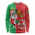 Burkina Faso Christmas Long Sleeve Shirt Black Santa Joyeux Noel - Wonder Print Shop