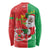 Burkina Faso Christmas Long Sleeve Shirt Black Santa Joyeux Noel - Wonder Print Shop