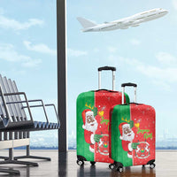 Burkina Faso Christmas Luggage Cover Black Santa Joyeux Noel - Wonder Print Shop