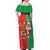 Burkina Faso Christmas Off Shoulder Maxi Dress Black Santa Joyeux Noel - Wonder Print Shop