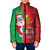 Burkina Faso Christmas Padded Jacket Black Santa Joyeux Noel - Wonder Print Shop