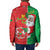 Burkina Faso Christmas Padded Jacket Black Santa Joyeux Noel - Wonder Print Shop