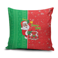 Burkina Faso Christmas Pillow Cover Black Santa Joyeux Noel - Wonder Print Shop
