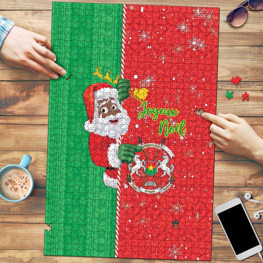 Burkina Faso Christmas Puzzle Black Santa Joyeux Noel - Wonder Print Shop