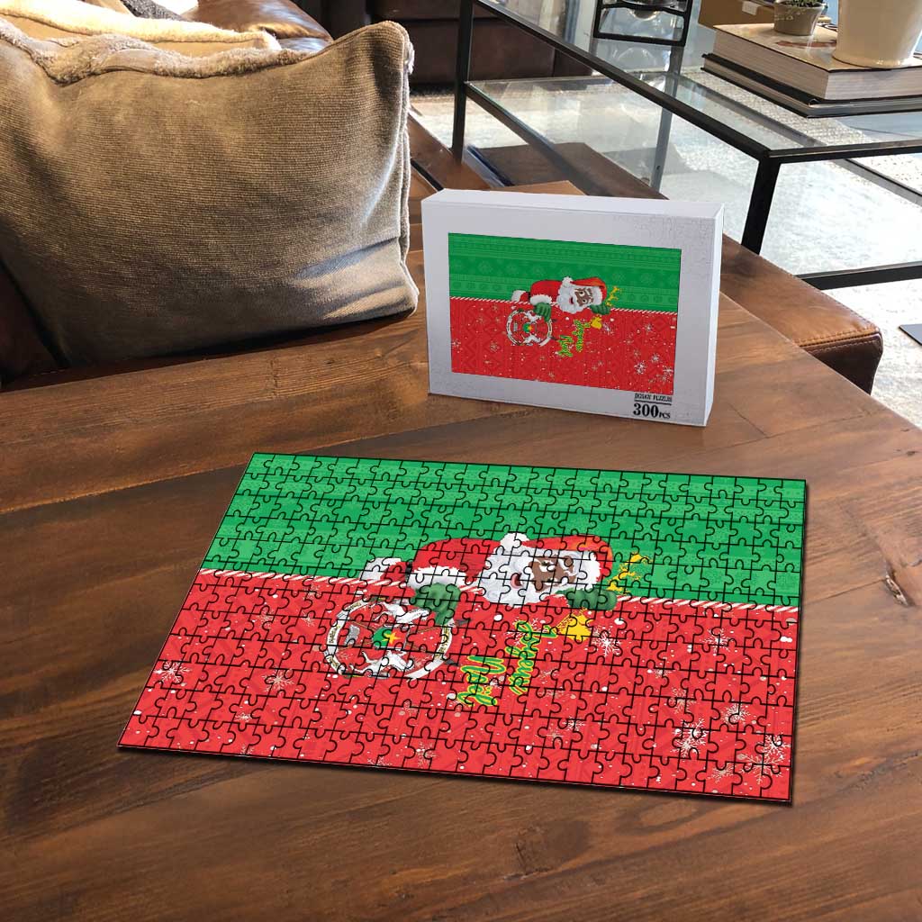 Burkina Faso Christmas Puzzle Black Santa Joyeux Noel - Wonder Print Shop