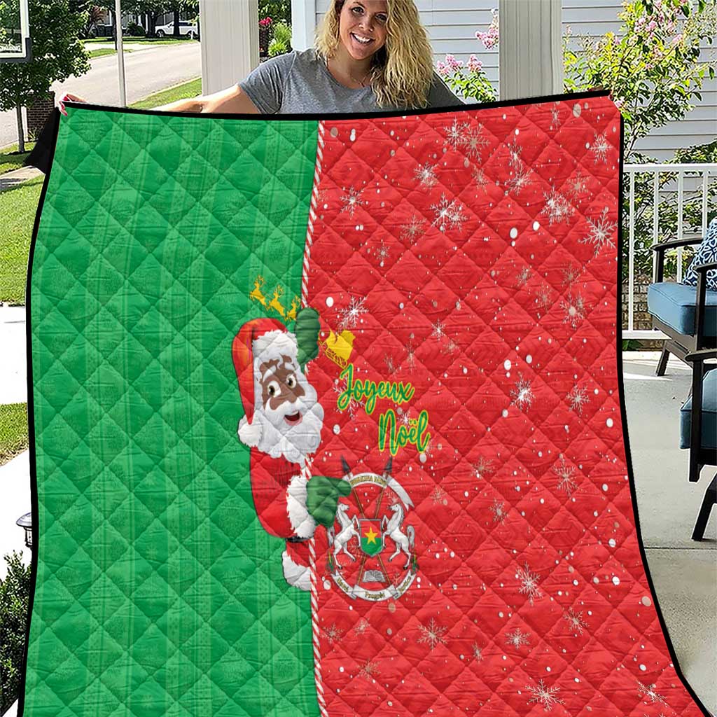 Burkina Faso Christmas Quilt Black Santa Joyeux Noel - Wonder Print Shop