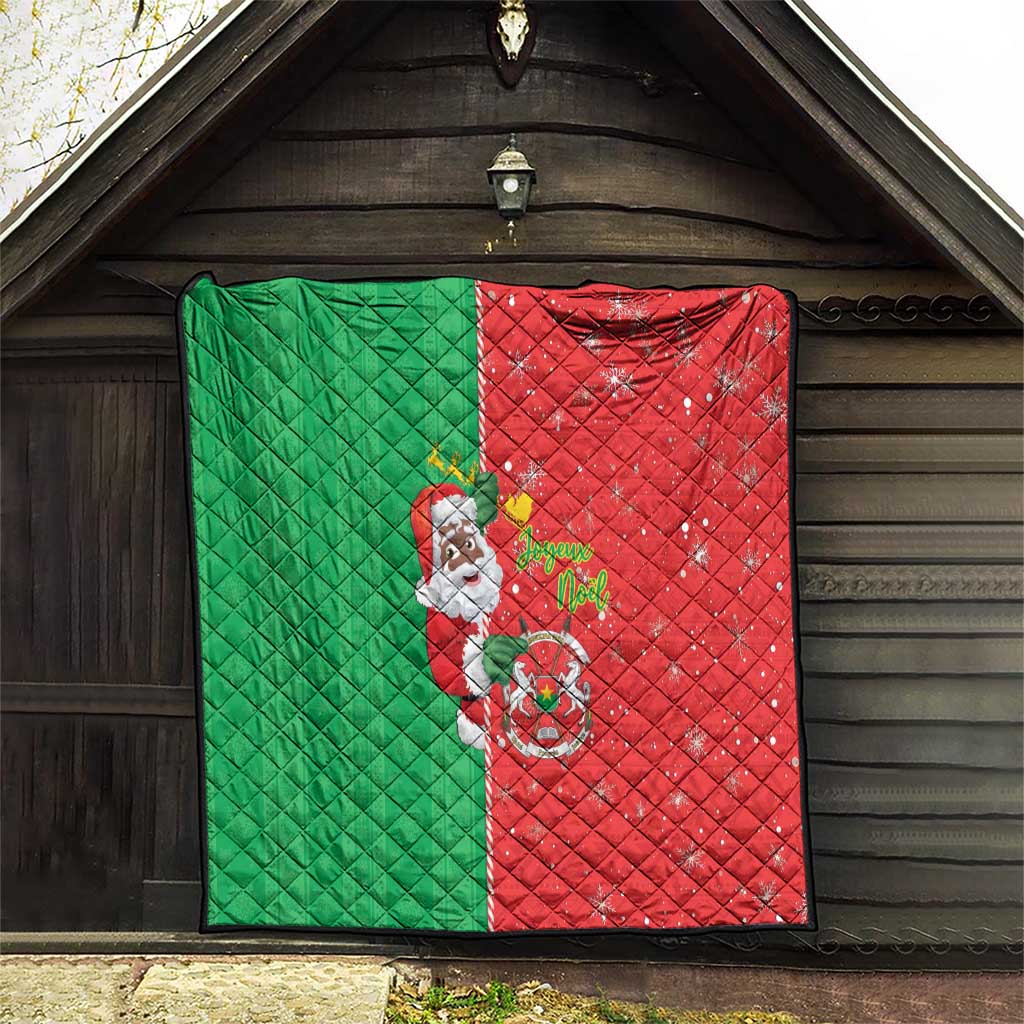 Burkina Faso Christmas Quilt Black Santa Joyeux Noel - Wonder Print Shop