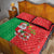 Burkina Faso Christmas Quilt Bed Set Black Santa Joyeux Noel - Wonder Print Shop