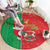 Burkina Faso Christmas Round Carpet Black Santa Joyeux Noel - Wonder Print Shop