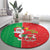 Burkina Faso Christmas Round Carpet Black Santa Joyeux Noel - Wonder Print Shop