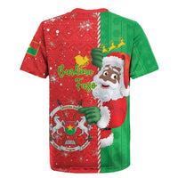 Burkina Faso Christmas Rugby Jersey Black Santa Joyeux Noel - Wonder Print Shop