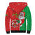 Burkina Faso Christmas Sherpa Hoodie Black Santa Joyeux Noel - Wonder Print Shop