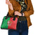 Burkina Faso Christmas Shoulder Handbag Black Santa Joyeux Noel - Wonder Print Shop