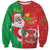 Burkina Faso Christmas Sweatshirt Black Santa Joyeux Noel - Wonder Print Shop