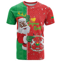 Burkina Faso Christmas T Shirt Black Santa Joyeux Noel - Wonder Print Shop