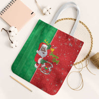 Burkina Faso Christmas Tote Bag Black Santa Joyeux Noel - Wonder Print Shop