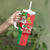 Burkina Faso Christmas Tumbler With Handle Black Santa Joyeux Noel - Wonder Print Shop