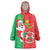 Burkina Faso Christmas Wearable Blanket Hoodie Black Santa Joyeux Noel - Wonder Print Shop