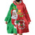Burkina Faso Christmas Wearable Blanket Hoodie Black Santa Joyeux Noel - Wonder Print Shop