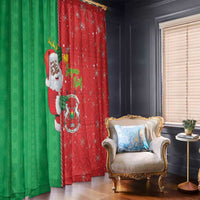 Burkina Faso Christmas Window Curtain Black Santa Joyeux Noel - Wonder Print Shop