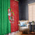 Burkina Faso Christmas Window Curtain Black Santa Joyeux Noel - Wonder Print Shop