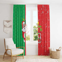 Burkina Faso Christmas Window Curtain Black Santa Joyeux Noel - Wonder Print Shop