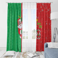 Burkina Faso Christmas Window Curtain Black Santa Joyeux Noel - Wonder Print Shop