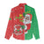 Burkina Faso Christmas Women Casual Shirt Black Santa Joyeux Noel - Wonder Print Shop
