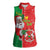 Burkina Faso Christmas Women Sleeveless Polo Shirt Black Santa Joyeux Noel - Wonder Print Shop