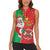 Burkina Faso Christmas Women Sleeveless Polo Shirt Black Santa Joyeux Noel - Wonder Print Shop