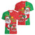 Burkina Faso Christmas Women V-Neck T-Shirt Black Santa Joyeux Noel - Wonder Print Shop