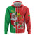 Burkina Faso Christmas Zip Hoodie Black Santa Joyeux Noel - Wonder Print Shop