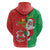 Burkina Faso Christmas Zip Hoodie Black Santa Joyeux Noel - Wonder Print Shop