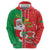 Burkina Faso Christmas Zip Hoodie Black Santa Joyeux Noel - Wonder Print Shop