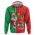 Burkina Faso Christmas Zip Hoodie Black Santa Joyeux Noel - Wonder Print Shop