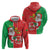 Burkina Faso Christmas Zip Hoodie Black Santa Joyeux Noel - Wonder Print Shop