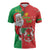 Burkina Faso Christmas Zipper Polo Shirt Black Santa Joyeux Noel - Wonder Print Shop