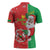 Burkina Faso Christmas Zipper Polo Shirt Black Santa Joyeux Noel - Wonder Print Shop