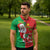 Burkina Faso Christmas Zipper Polo Shirt Black Santa Joyeux Noel - Wonder Print Shop
