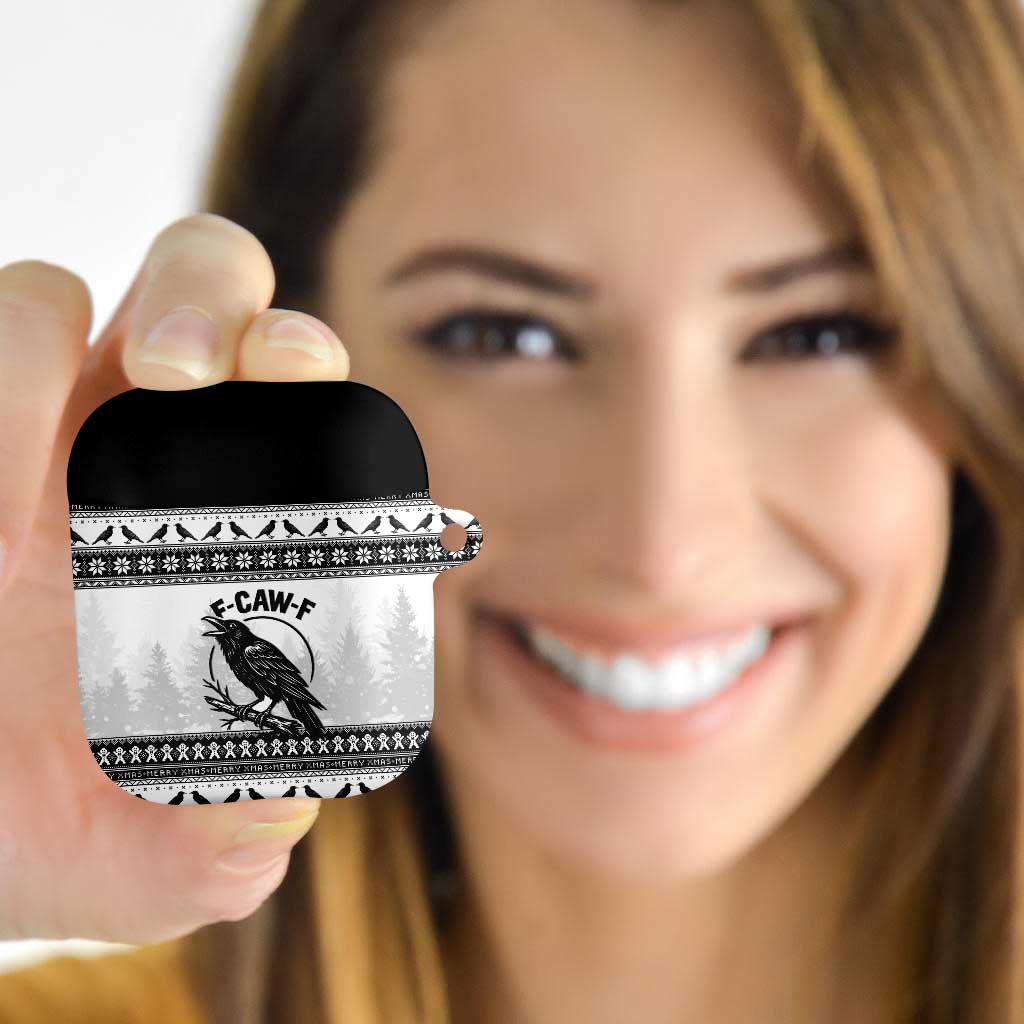 Funny Christmas F Caw F Raven AirPods Case Merry Craw Mas - Wonder Print Shop